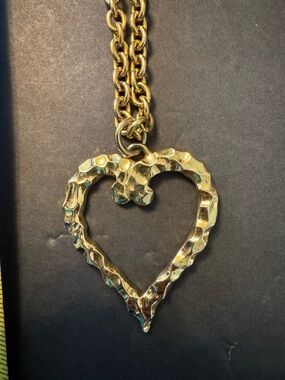 Gold Heart Pendant Necklace - Women Jewelry